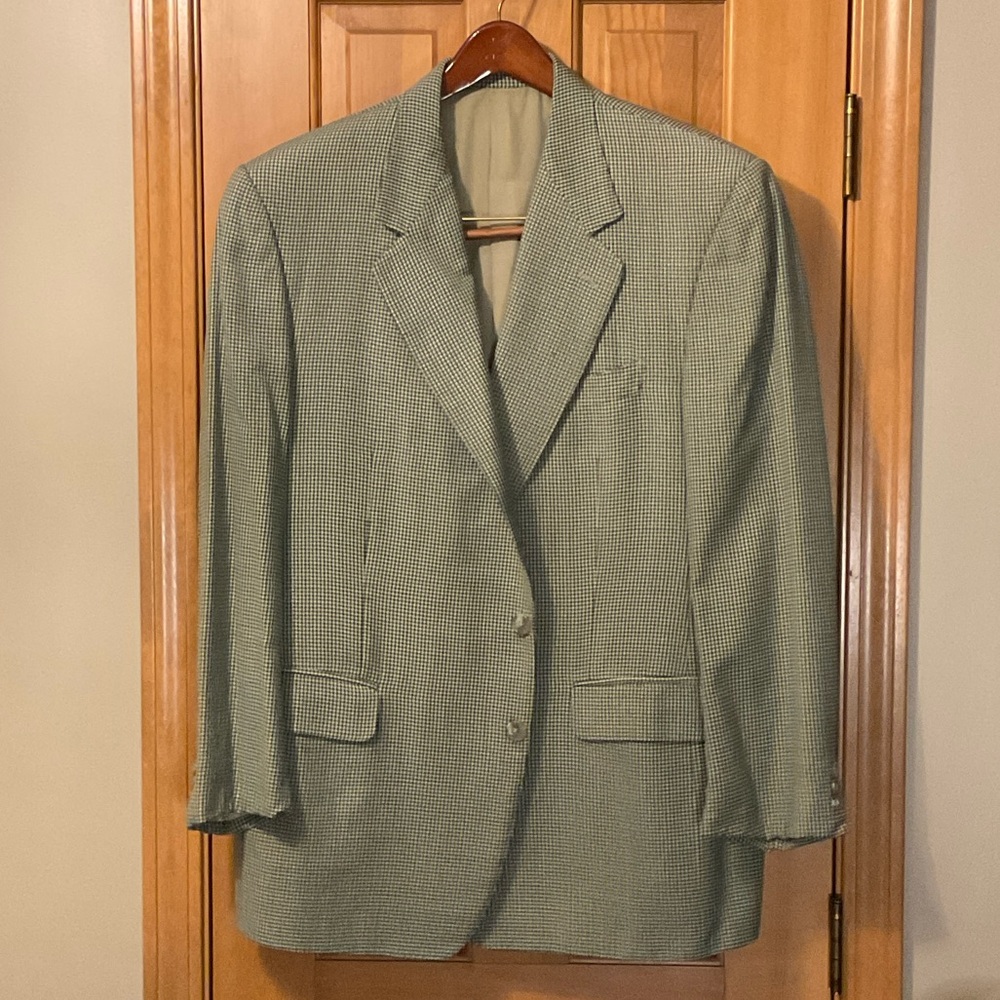 Ermenegildo Zegna Checkered Green Sport Coat